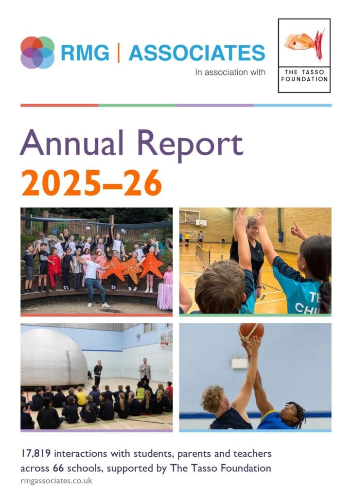 Cover of the RMG Associates Annual Report 2025-26, in association with The Tasso Foundation